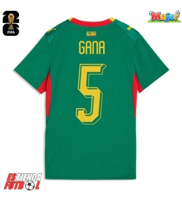 Senegal Idrissa Gueye #5 Segunda Equipación Mujer Mundial 2026 Manga Corta